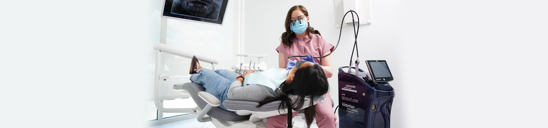 A patient getting Laser dentistry treatment
