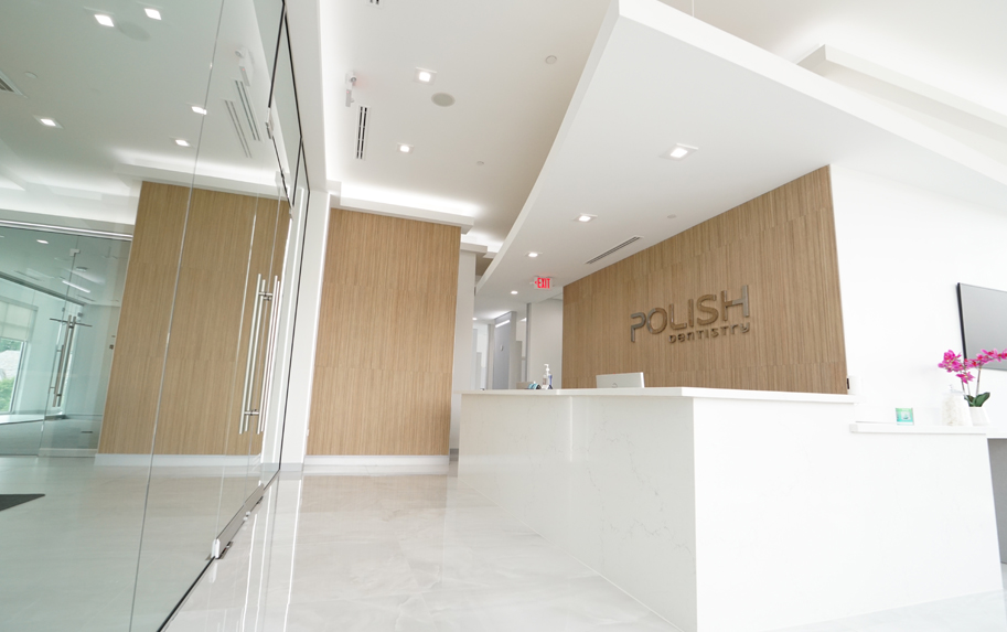 Front Desk View of Polish Dentistry, Dental Office in Houston, TX